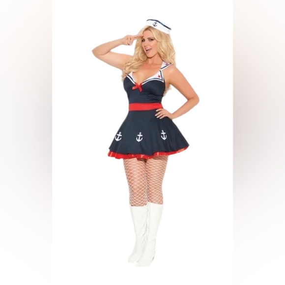 Plus Size Sailors Delight Costume - Picture 2 of 6